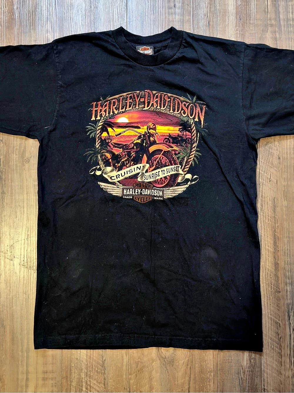 Harley-Davidson 2007 Augusta Georgia Sunset Cruiser T-Shirt Black Large
